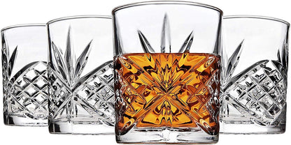 Godinger Dublin Whiskey Decanter, Liquor Decanter with 4 Double Old Fashioned Glasses, Barware