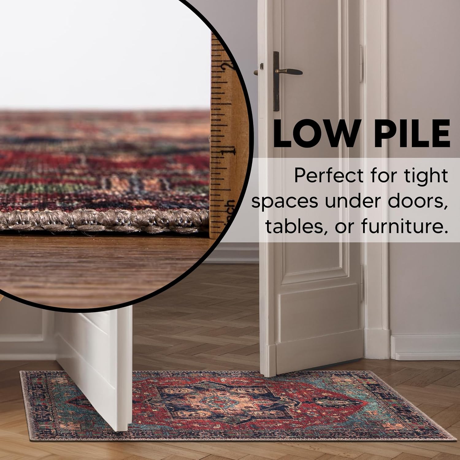 Keen Home Design 2x3 Rug - Machine Washable Entry Rug with Non-Slip Backing, Ideal for Enteryway