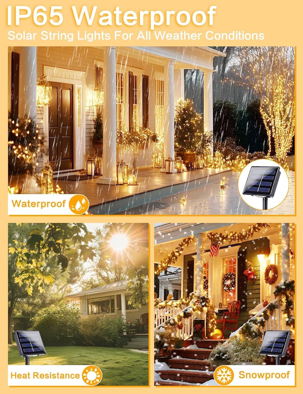 Solar String Lights Outdoor, 2 Pack 144FT 400 LED Solar Christmas Twinkle Lights Outside Waterproof
