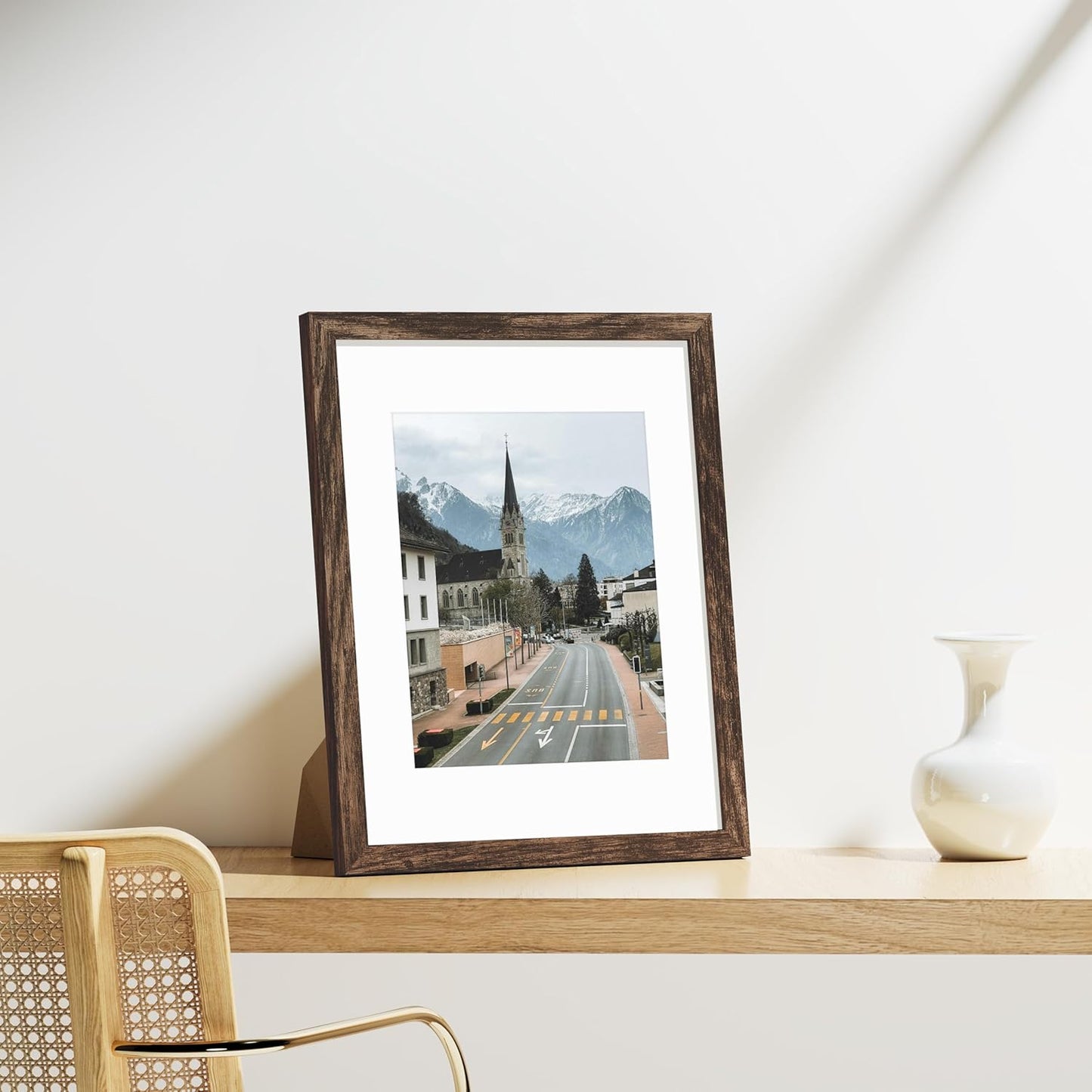 Vittanly 11x14 Picture Frames Set of 9, Shatter Resistant Plexiglass, Display 8x10 Pictures with
