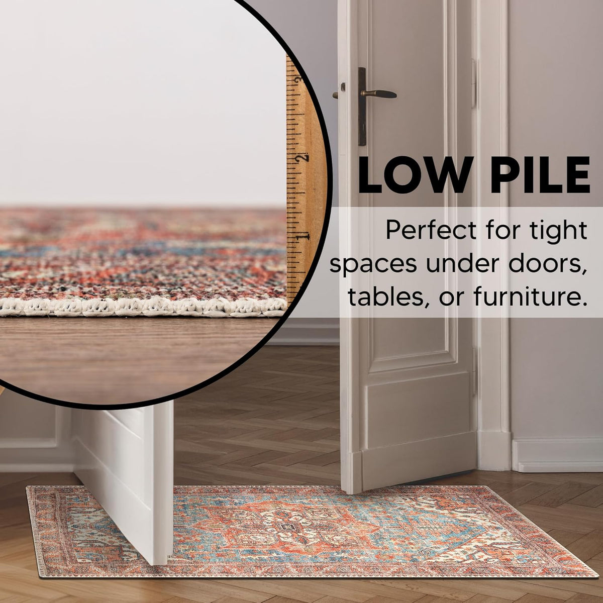 Keen Home Design 2x3 Rug - Machine Washable Entry Rug with Non-Slip Backing, Ideal for Enteryway
