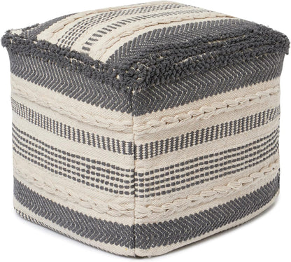 REDEARTH · Tufted Pouf Ottoman with Filler Textured Storage Cube Bean Bag Pouffe Footrest for