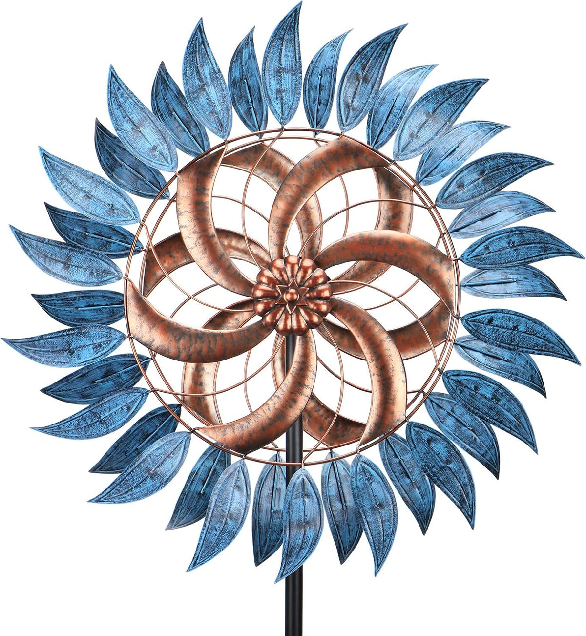 Wind Spinner Large Wind Mill Metal Outdoor Indoor Large Two-Way Wind Sculptures for Garden Patio