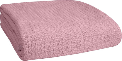 BELIZZI HOME 100% Cotton Bed Blanket, Breathable Bed Blanket Twin Size, Cotton Thermal Blankets