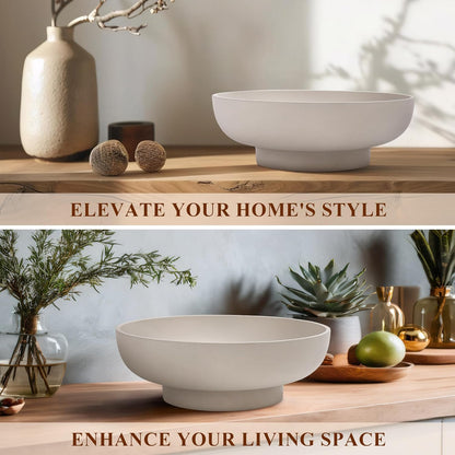 Large Decorative Concrete Bowl, Modern Handicraft Bowls for Home Decor, Decorative Fruit Bowl for