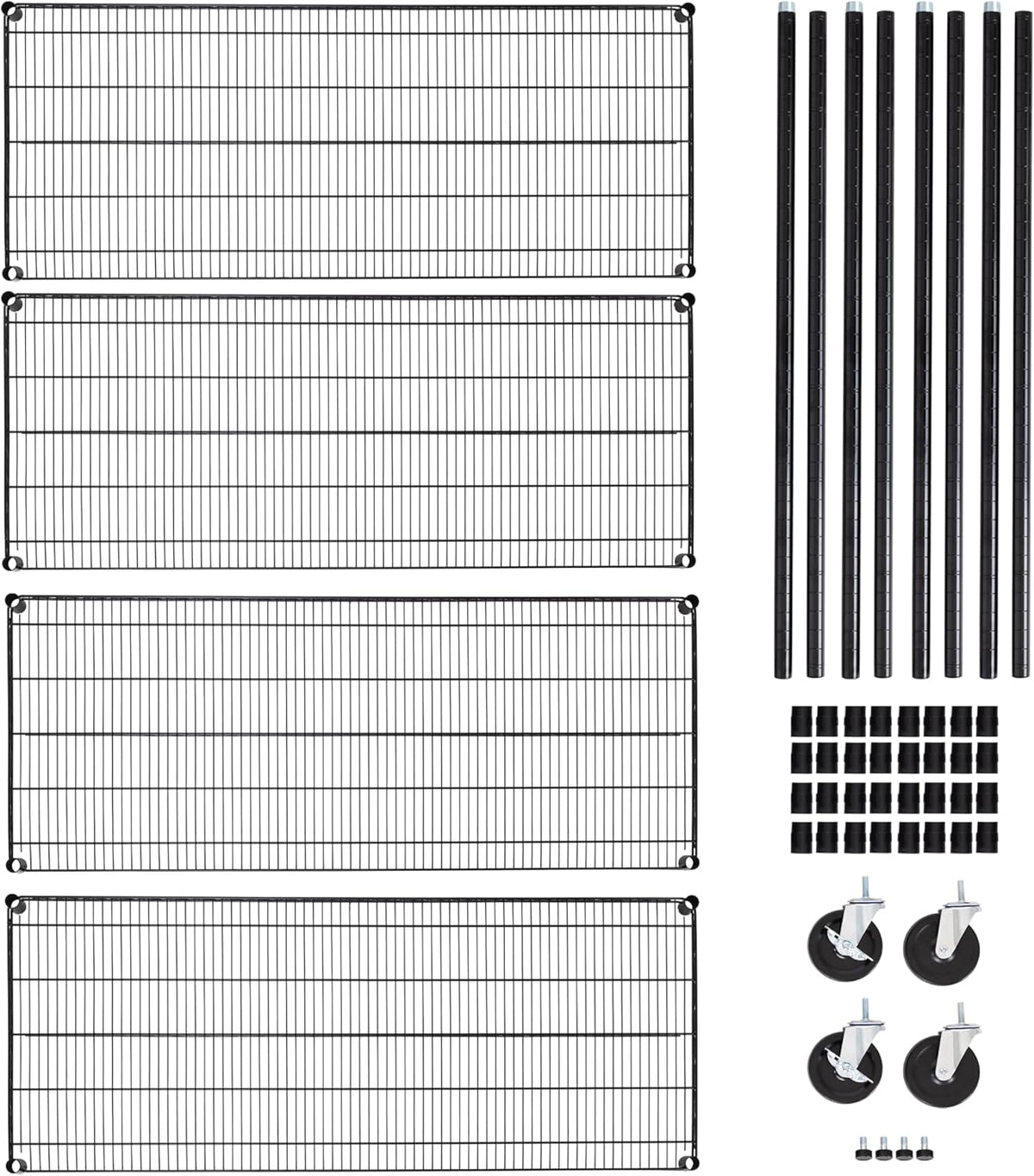Seville Classics UltraDurable Heavy Duty NSF Solid Steel Wire Rack Storage Unit, Organizer for