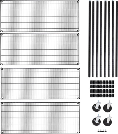 Seville Classics UltraDurable Heavy Duty NSF Solid Steel Wire Rack Storage Unit, Organizer for