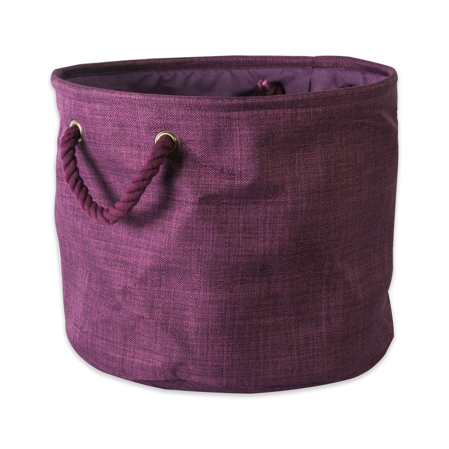 DII Collapsible Variegated Polyester Storage Bin, Medium, Eggplant