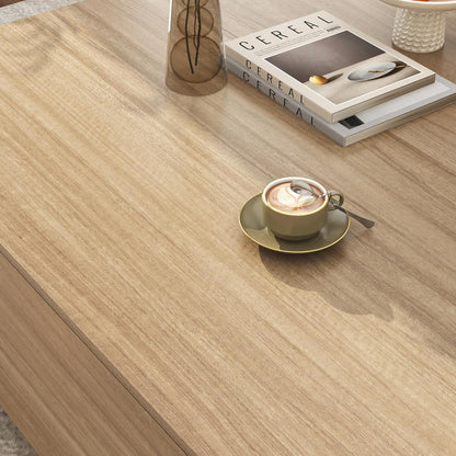 43” Square Coffee Table with Storage, 43" D x 43" W x 17" H Modern Large Square Center Table with 2