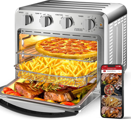 Air Fryer, Geek Chef Convection Air Fryer Toaster Oven, 4 Slice Toaster Airfryer Countertop Ovens