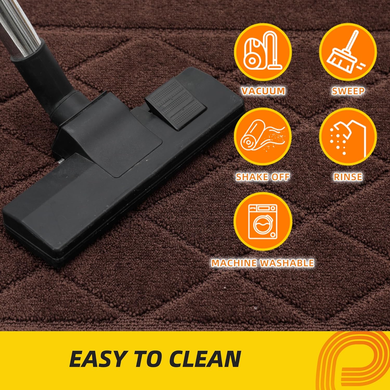 JSEI Dirt Trapper Door Mat 36"x60", Non-Slip Washable Entryway Mats, Dog Door Mat, Stain Resistant