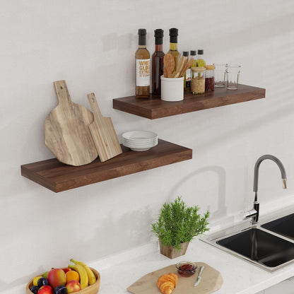 24 x 9 Floating Shelves, 9 Inch Deep Floating Shelf Wall Mounted, 24 Inch Bathroom Shelves Set of