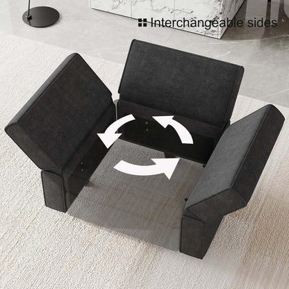 Bellfin Modular Sectional Sleeper Sofa Convertible Sofas with Storage Ottomans Small Sectional