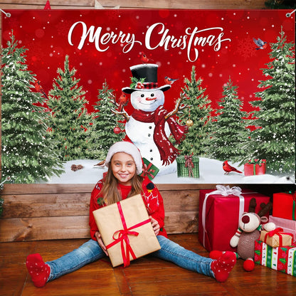 Irenare Christmas Backdrop Merry Christmas Banner Party Decoration Xmas Photography Background