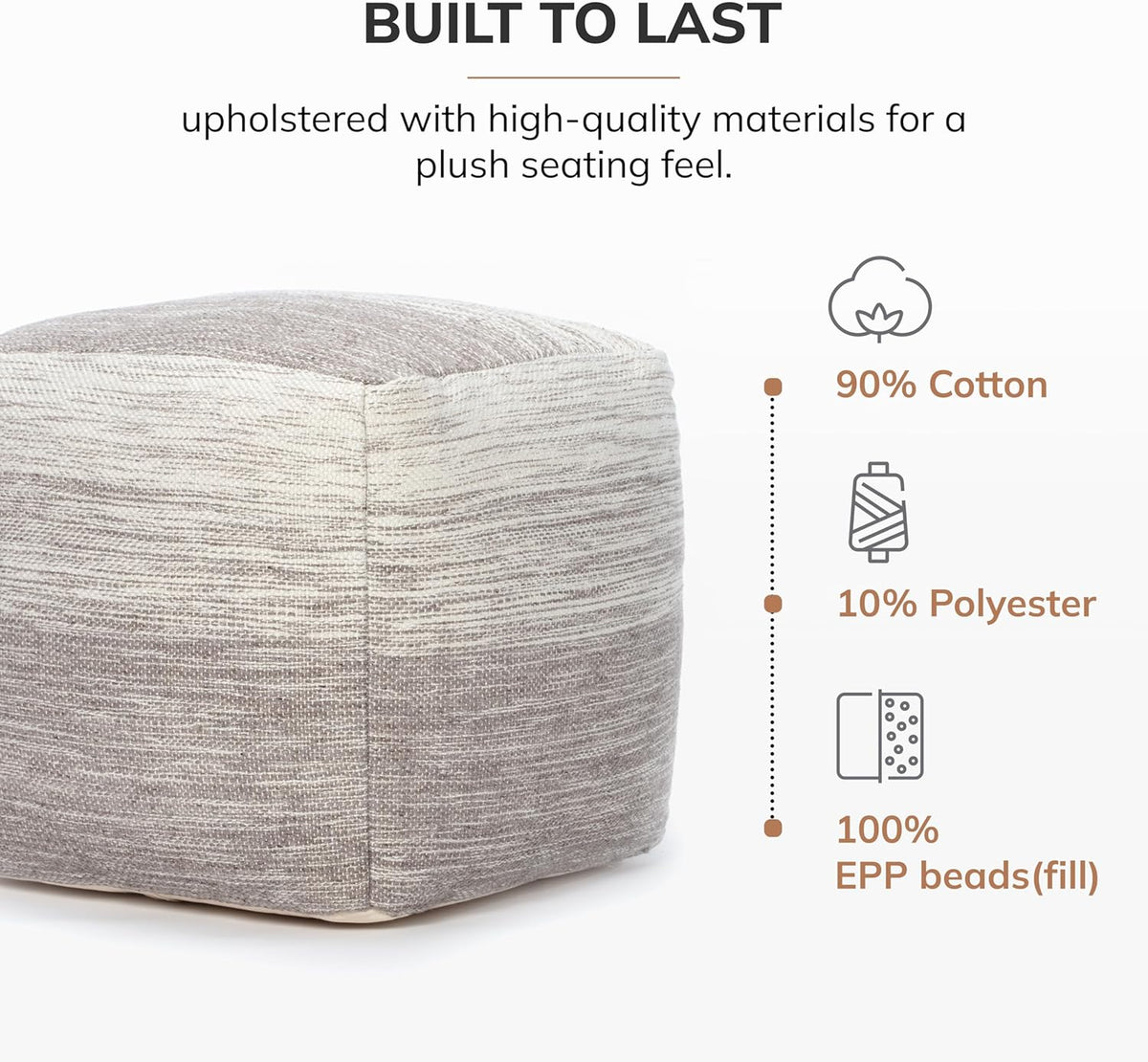 Anji Mountain 20"x20"x20" Handmade & Handcrafted Ottoman Pouf Comfortable Pouf Ottoman Foot Rest &