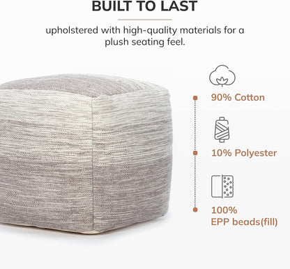 Anji Mountain 20"x20"x20" Handmade & Handcrafted Ottoman Pouf Comfortable Pouf Ottoman Foot Rest &