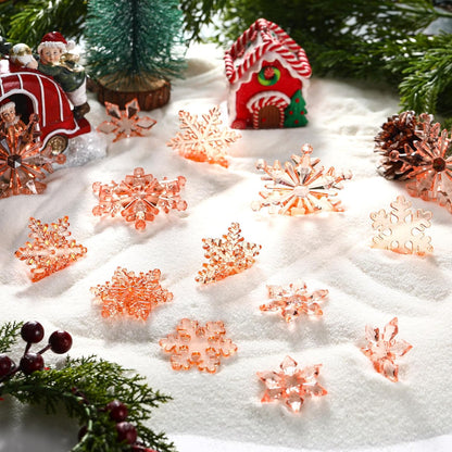 Dilunave 40 Pieces Christmas Snowflake Ornaments Acrylic Christmas Tree Decorations Crystal