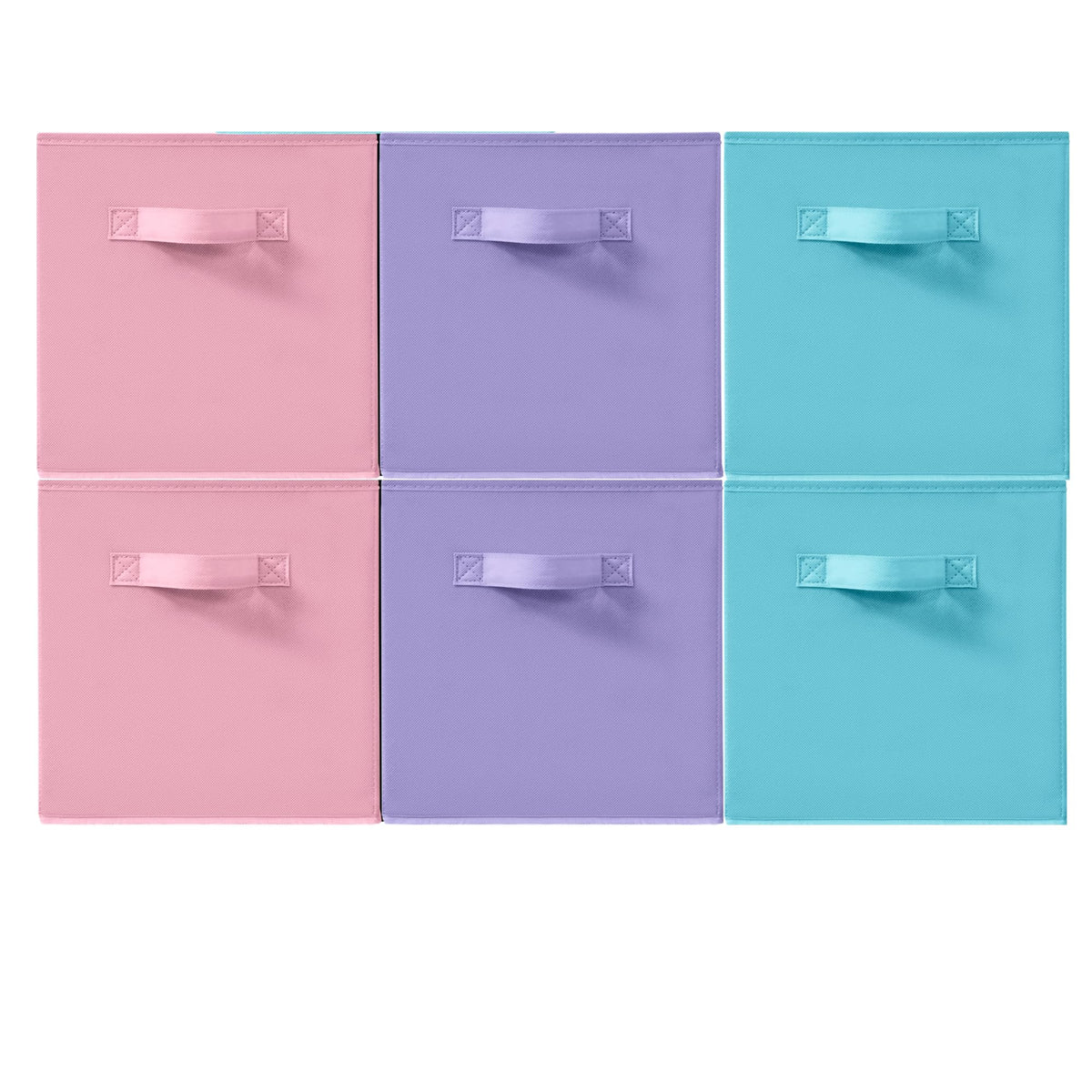 11x11 Storage Bins, Set of 6 Storage Cubes, Collapsible Cube Storage Box, Fabric Closet Organizers