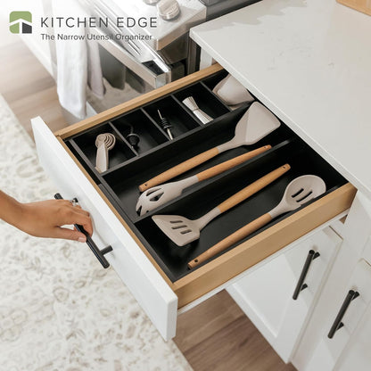 Adjustable Kitchen Drawer Organizer for Utensils and Junk, Food-Safe Contract Grade with 100%