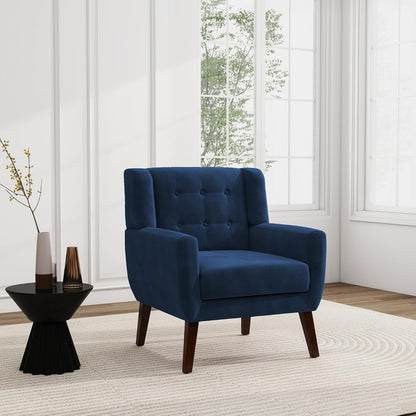 UIXE Velvet Accent Chairs Set of 2, Modern Arm Chair Mid-Century Living Room Armchair, Comfy