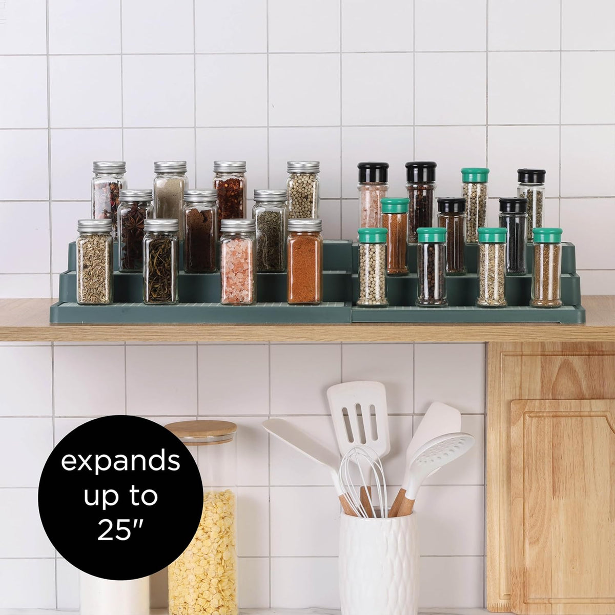 SIMPLEMADE 3-Tier Spice Rack Organizer - Versatile Storage Shelf for Kitchen, Bathroom, Bedroom &
