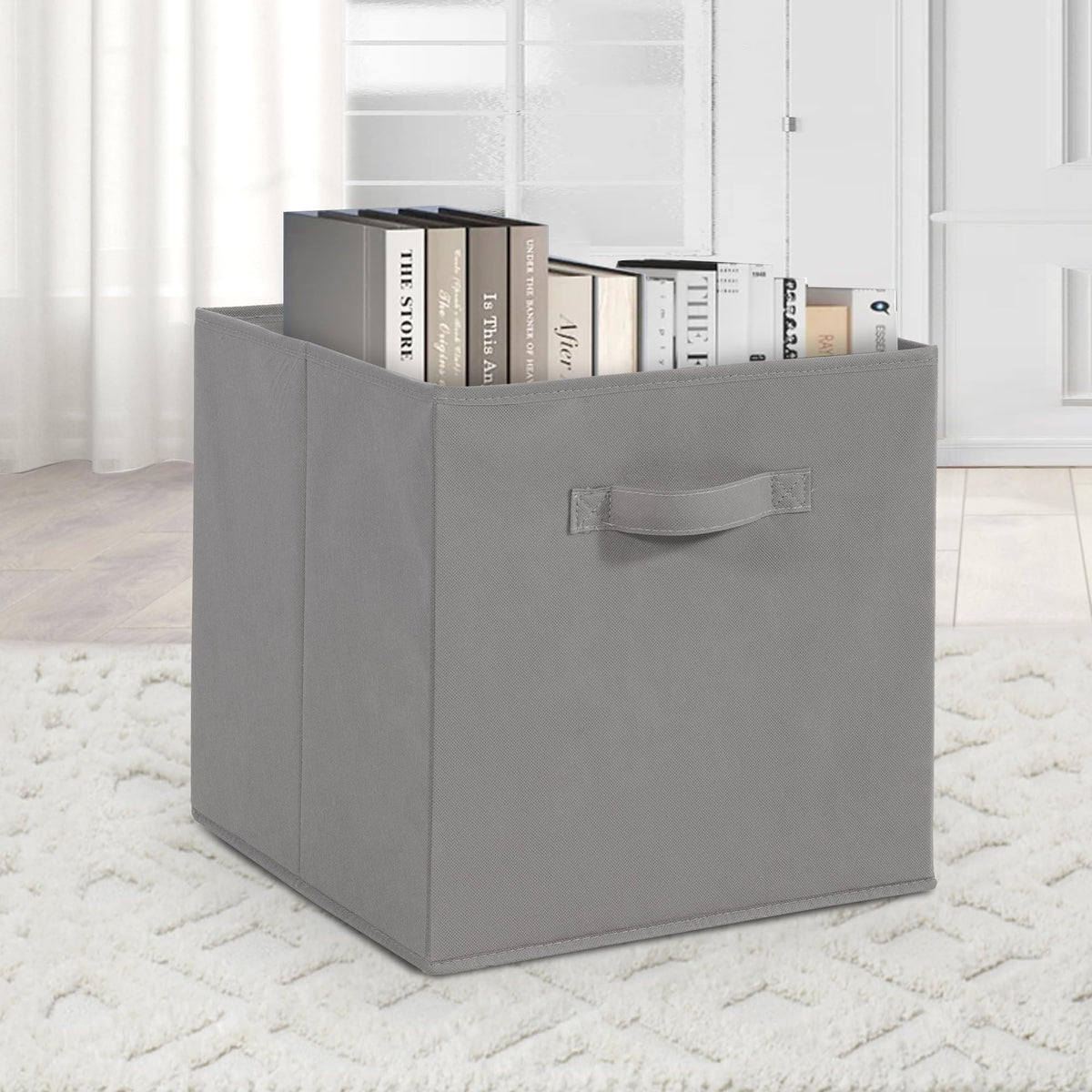STORAGEIDEAS 11 Inch Fabric Storage Cubes, Sturdy Foldable Storage Bins, Heavy Duty Cube Organizer