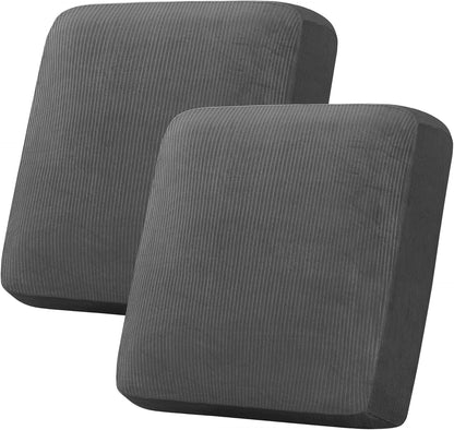 H.VERSAILTEX Velvet Stretch Couch Cushion Cover Plush Cushion Slipcover for Chair Loveseat Sofa
