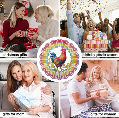 Wind Spinners Outdoor Chicken Decorations - Birthday Gifts for Women Mom Grandma, Rooster Deocr