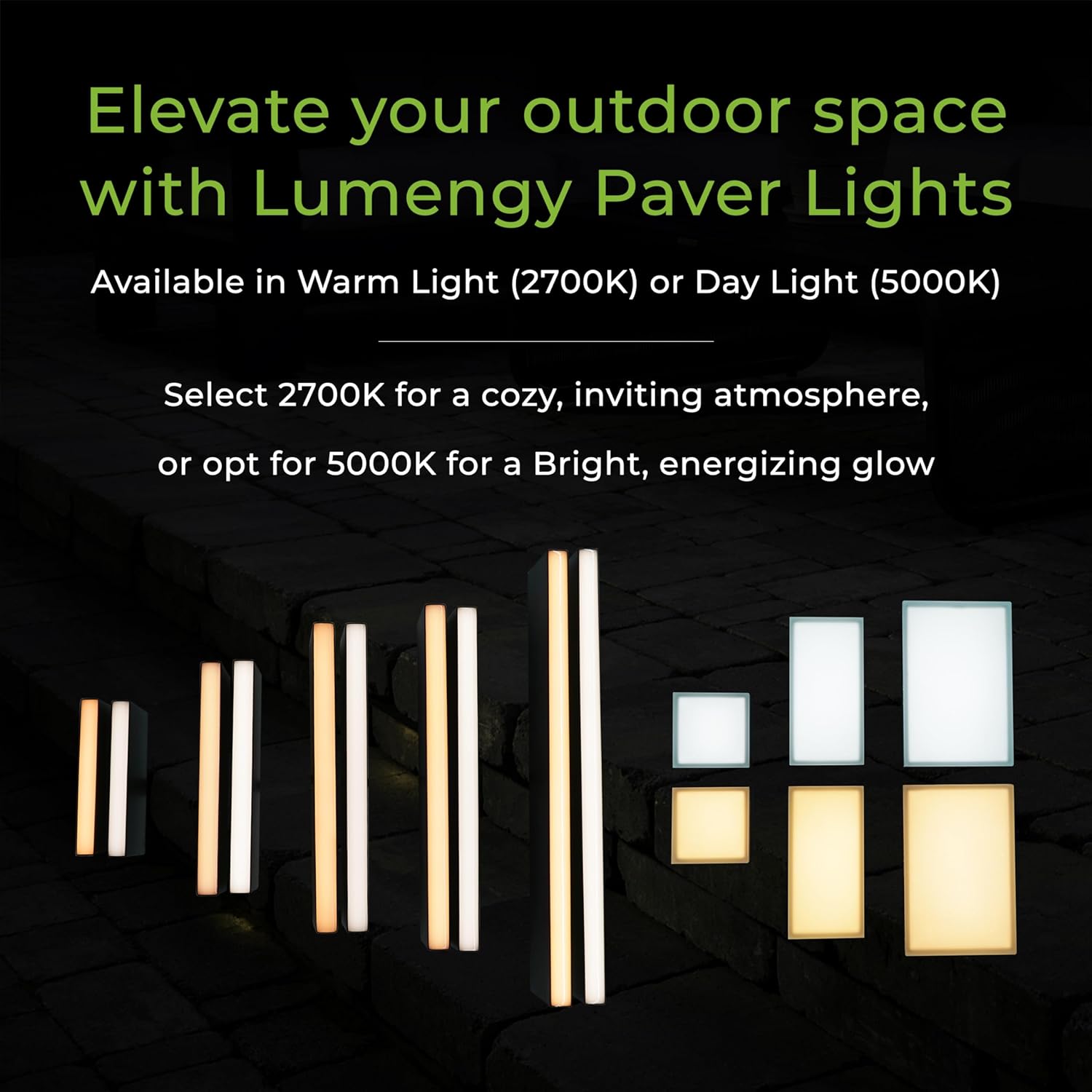 LUMENGY Paver Light 4×8 Inch (3.93 inch X 7.87 inch), Glare-Free 5000K Brick Lighting for Paver