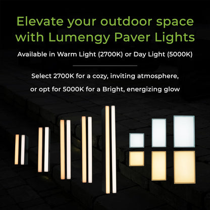 LUMENGY Paver Light 4×8 Inch (3.93 inch X 7.87 inch), Glare-Free 5000K Brick Lighting for Paver