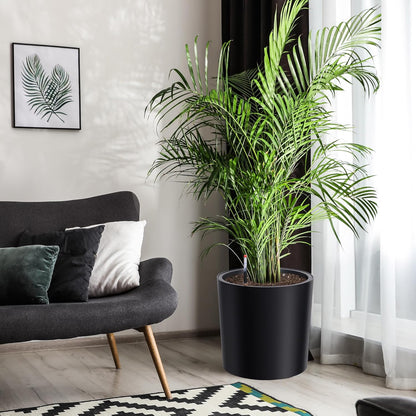 Tall Round Planter Set of 2, 19.5‘’ H x 19.9" Dia Large Planters for Indoor Plants with Built-in