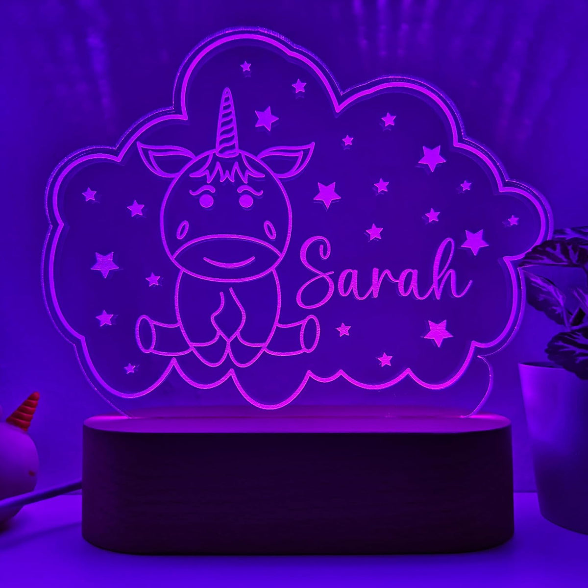 Personalized Night Light | Custom Nightlight for Kids | Nursery Baby Room Decor | Children's