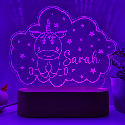 Personalized Night Light | Custom Nightlight for Kids | Nursery Baby Room Decor | Children's