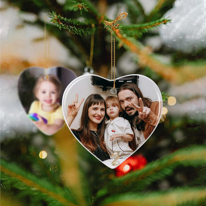 Personalized Christmas Ornaments 2024 Customized with Photo Text Ornament Keepsake Pet First