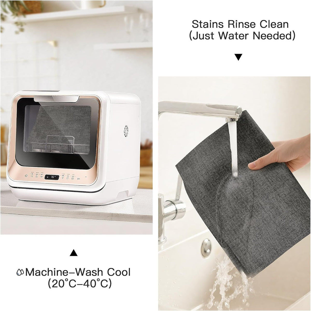 DOLOPL Placemats Set of 6, Reversible Wipeable & Heat Resistant Place Mats, Modern Faux Leather