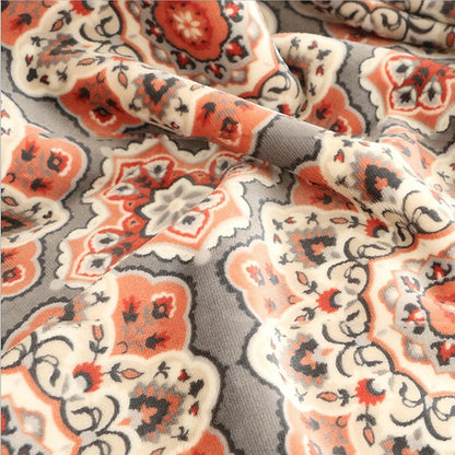 UKELER Flannel Sherpa Throw 80'' x 60''- Cute Floral Design Soft Plush Flannel Blanket Throws for