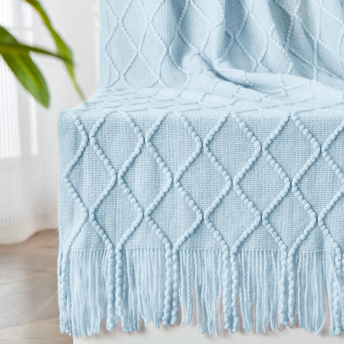 inhand Knitted Throw Blanket for Couch and Bed, Soft Living Room Home Decor Knitted Blanket with