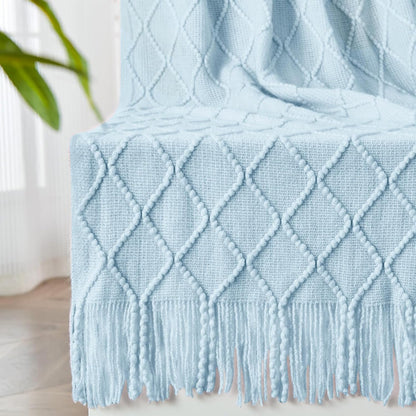inhand Knitted Throw Blanket for Couch and Bed, Soft Living Room Home Decor Knitted Blanket with