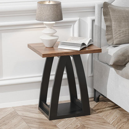 End Table Set of 2, Side Table, Nightstand, Sofa Side Table with Shelf, Modern End Table for Living