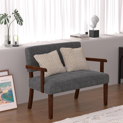 Accent Chair 2 Seat, Arm Chairs with Soft Seat and Armrests for Living Room, Love seat for Dining