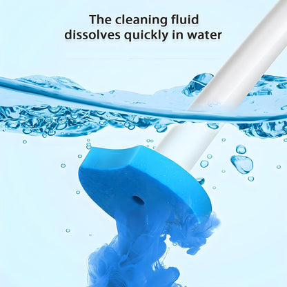 56 Count Toilet Bowl Wand Refills, KIRIKIT Wall-Mounted Disposable Toilet Cleaner Brush Heads for