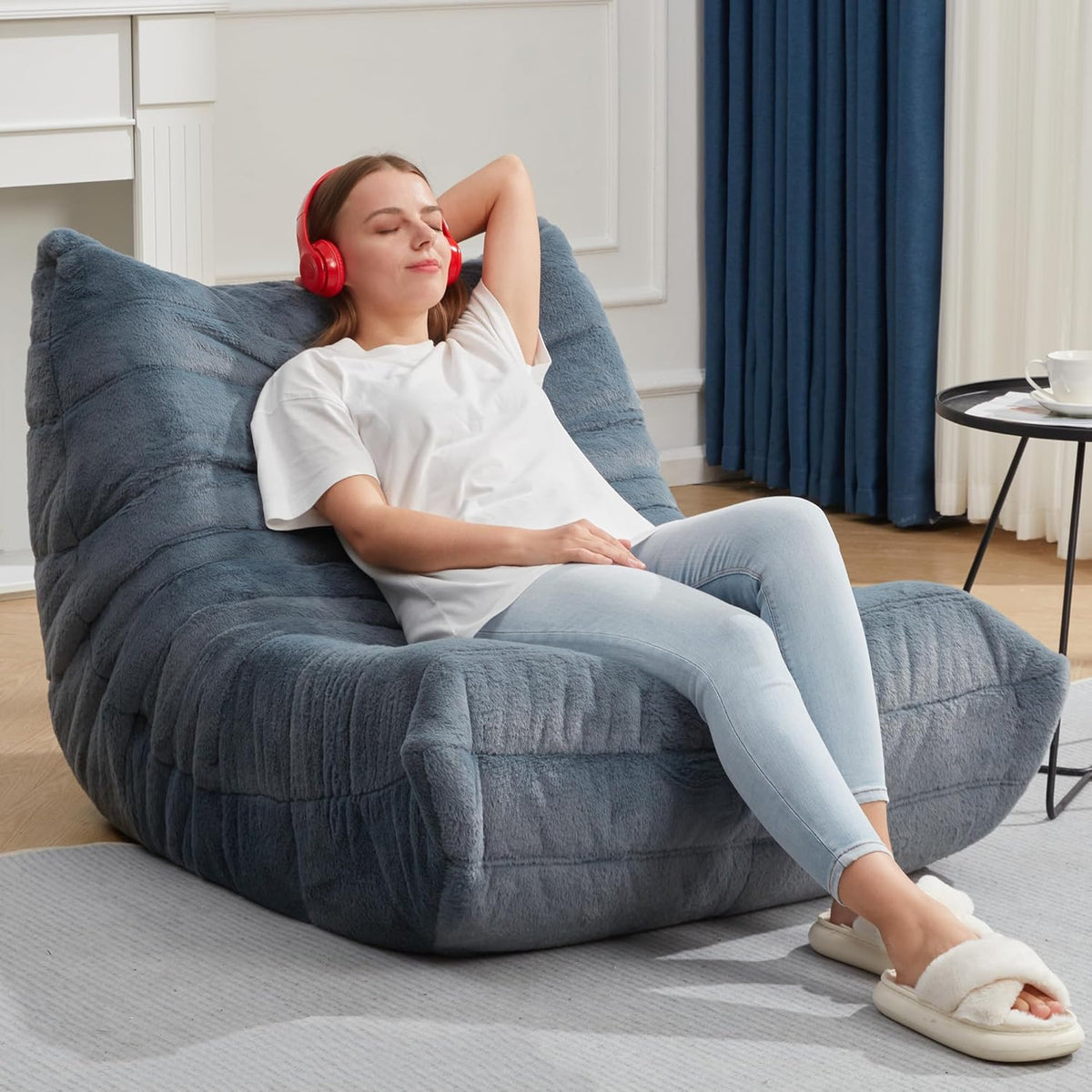 Bean Bag Chairs for Adults Giant Bean Bag Chair Memory Foam BeanBag Chair Big Bean Bag Sofa with