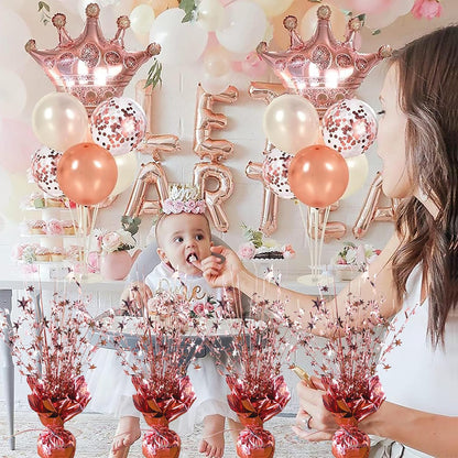 6 Pack Metallic Foil Spray Centerpiece Star Table Decoration Burst Table Centerpieces for Birthday