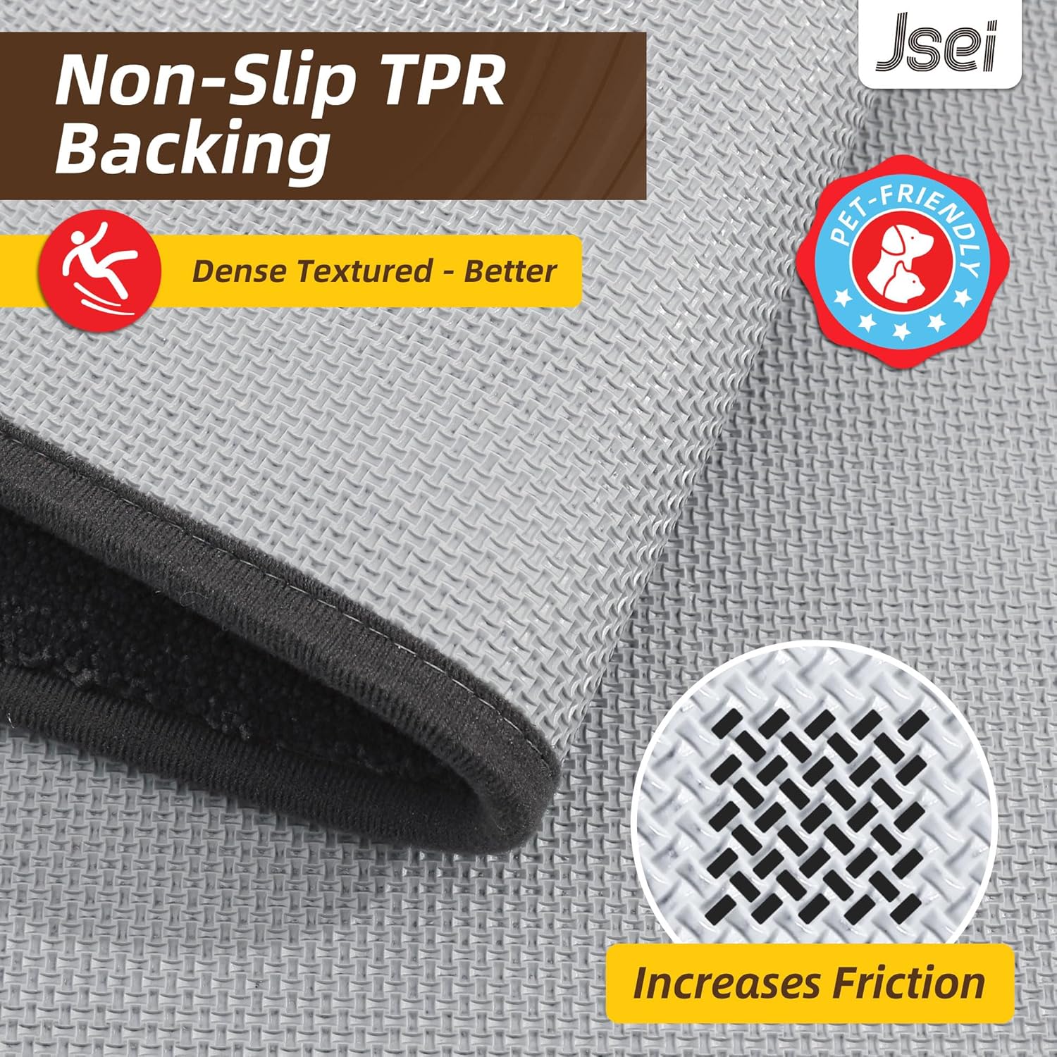 JSEI Entryway Rugs Doormat 32"x48", Non-Slip Dirt Trapper Door Mats Indoor, Washable Absorbent and