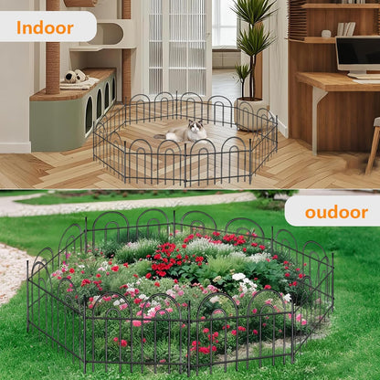 45ft X 13in Animal Barrier Fence, 32 Panels No Dig Fence for Dogs Rabbit, Anti Digging Defense