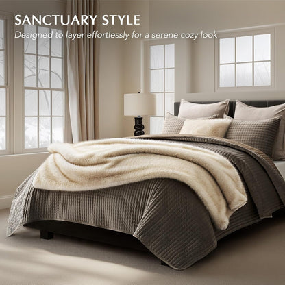 Luxury Faux Fur Throw Blanket, Soft Fluffy Faux Mink Blankets for Bed, Couch, Sofa, Thick Cozy
