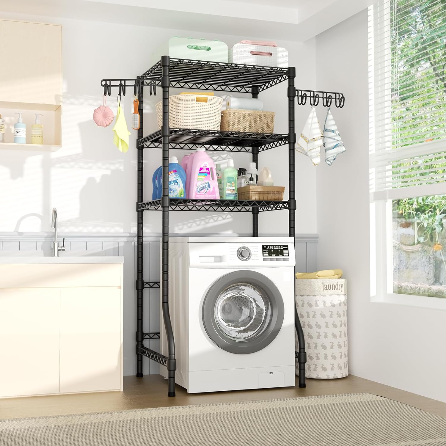 Ulif U8 Medium Laundry Room Storage Organizer, Over the Washer and Dryer Storage Shelves for