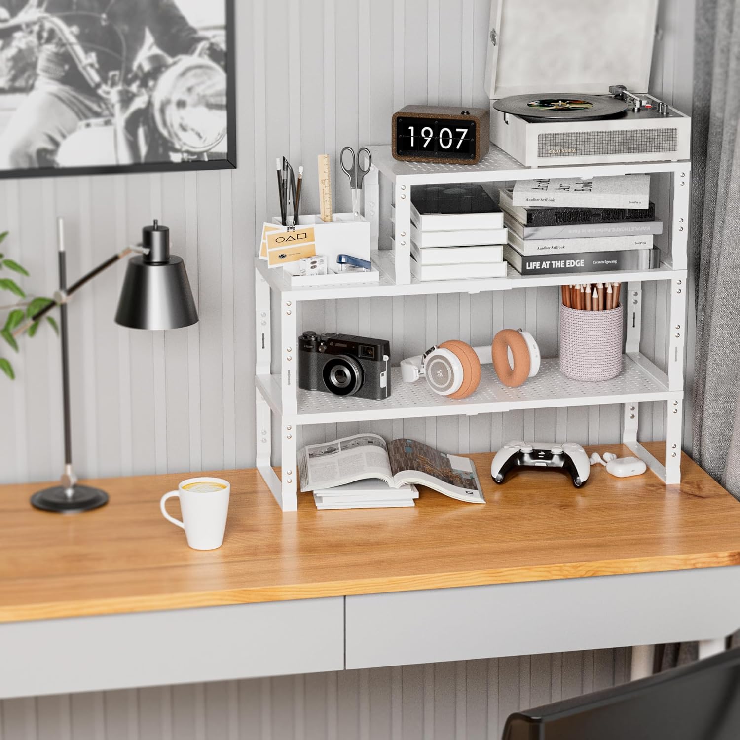 Expandable Spice Rack,Stackable Storage for Cabinet, Multi-Functional Kitchen