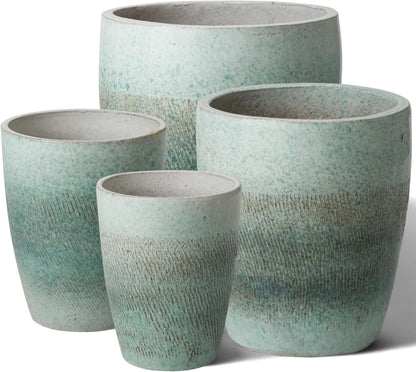 Emissary Home and Garden Bullet 12in., 14in., 15.5in., 21in. H Coastal Splash Ceramic Round