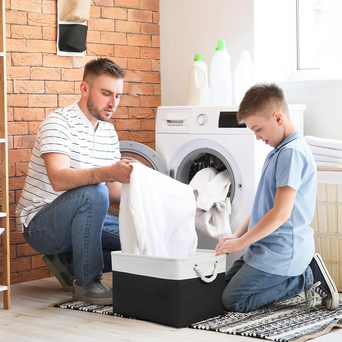 TheWarmHome Storage Basket for Gifts Empty - Large Cubes 3 Pack 15.8x11.8x11.8 inch Storage Bins